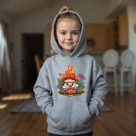 Camiseta Fantasia Floral de Cogumelo Fofo de Rã