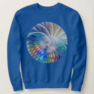 Camiseta Fantasia floral, flor abstrata colorida do Fractal