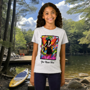 Camiseta Fantasia Gótica Azul Mística Fada Dragão