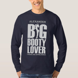 Camiseta FANTASIA Grande Booty Lover com Nome Branco sobre