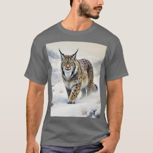 Camiseta Fantasia Lindo Lince Inverno Neve