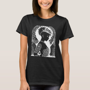 Camiseta Fantasia Pós Punk Celta Tribal Batcave Garota Góth