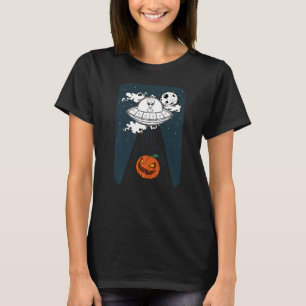 Camiseta Fantasia Preguiçosa de Abdução por OVNI Alien para