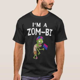 Camiseta Fantasia Preguiçosa de Zumbi Bissexual para Hallow