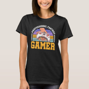 Camiseta Fantasia Profissional Gamer Humor Retro Gaming Con
