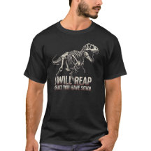 Camiseta Fantasia Sombria Esqueleto T-Rex