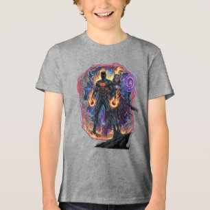 Camiseta Fantasia Vibrante de Guerreiro com Poder Duplo Ani