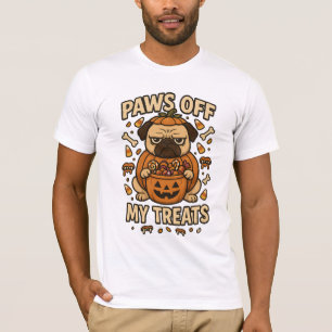Camiseta Fantasias de Abóbora Pug Minhas Guloseimas