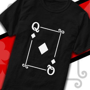 Camiseta Fantasias de Cartas de Baralho Rainha de Diamantes