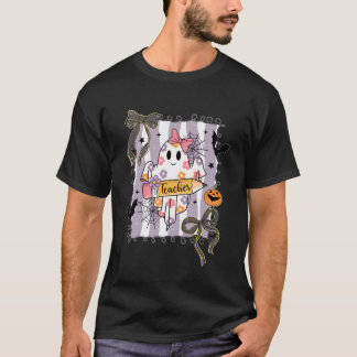Camiseta Fantasias de Fantasma Fofo de Halloween Professor 