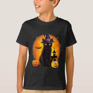 Camiseta Fantasias de Gata Preta Assustadora de Halloween V