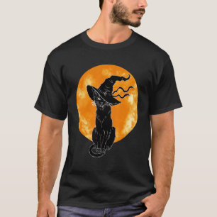 Camiseta Fantasias de Gato Preto Assustador de Halloween Vi