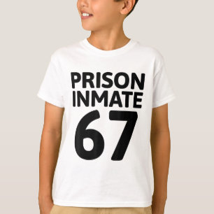 Camiseta Fantasias de Halloween de Presidiário 67 Meme Roup