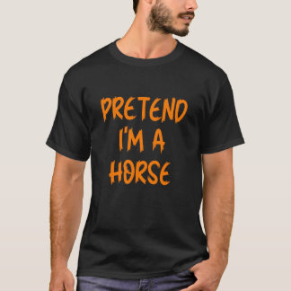 Camiseta Fantasias de Halloween Eu Sou Um Cavalo Engraçado