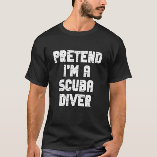 Camiseta Fantasias de Halloween Eu Sou um Mergulhador Pregu