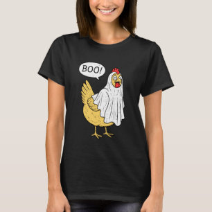 Camiseta Fantasias de Halloween Frango Boo Meninos Adolesce