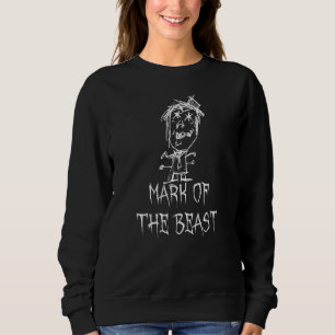Camiseta Fantasias de Halloween Marca da Besta Palavra 3