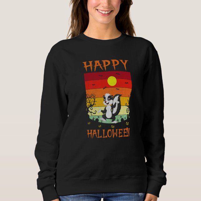 Camiseta Fantasias de Halloween retrô combinando Gambá Hall (Frente)