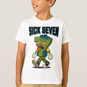 Camiseta Fantasias de Halloween Sick Seven 67 para Design P
