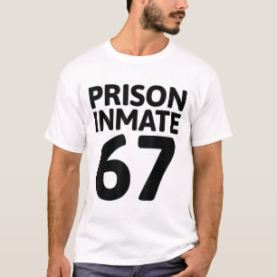 Camiseta Fantasias de Preso 67 para o Halloween Roupa de Pr
