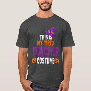 Camiseta Fantasias de Professor Cansado para Professores Di
