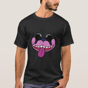 Camiseta Fantasias de Rosto de Raça de Cachorro Pug Sinistr