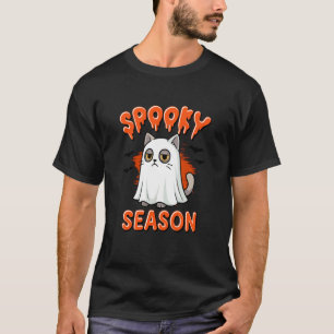 Camiseta Fantasioso Gato Fantasma Fantasia Halloween