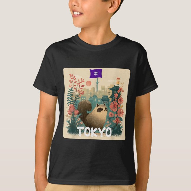 Camiseta Fantasioso Traje de Guaxinim Animal de Toxyko para (Frente)