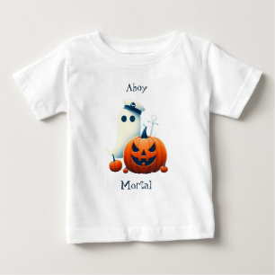 Camiseta Fantasma/abóboras do Dia das Bruxas, náutico/coste