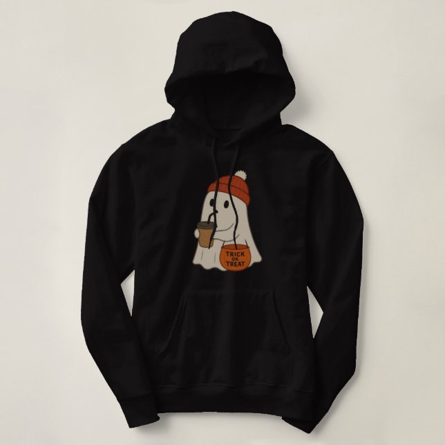 Camiseta Fantasma Adorável e Fofo de Gorro Vermelho de Hall (Frente do Design)