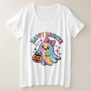 Camiseta Fantasma Arco-Íris Pastel – Kawaii Hallow