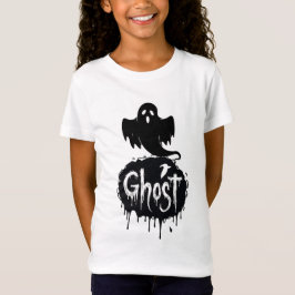 Camiseta Fantasma - Arte de texto gotejante de terror sombr