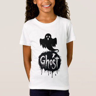 Camiseta Fantasma - Arte de texto gotejante de terror sombr
