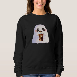 Camiseta Fantasma Assustador Com Café Gelado