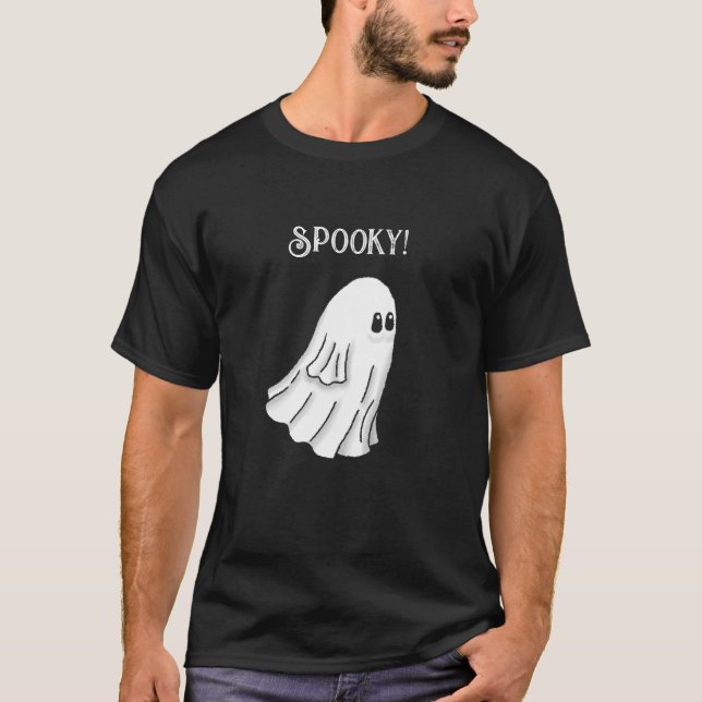 Camiseta Fantasma Assustador de Halloween (Frente)