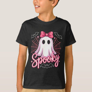 Camiseta Fantasma assustador kawaii gráfico cor-de-rosa fof