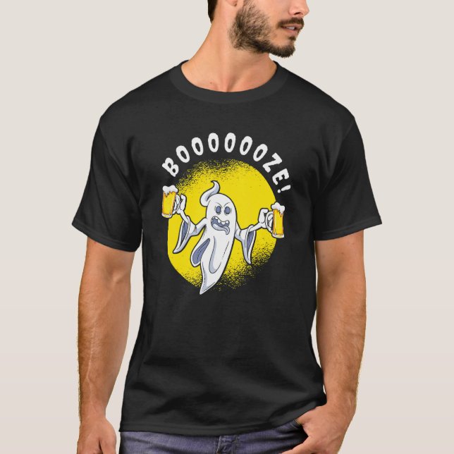 Camiseta Fantasma Bebedor de Cerveja Booooooze (Frente)