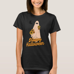 Camiseta Fantasma Bonita Com Mulheres Feliz Feliz De Hallow