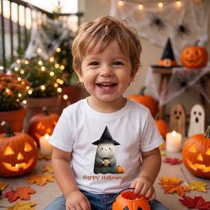 Camiseta Fantasma Bonita com o Café Halloween