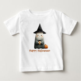 Camiseta Fantasma Bonita com o Café Halloween