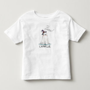 Camiseta Fantasma Bonita com o Chapéu das Bruxas Personaliz