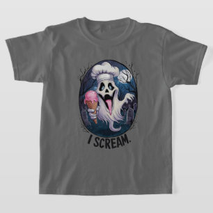 Camiseta Fantasma Bonita com o Halloween do Sorvete