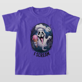 Camiseta Fantasma Bonita com o Halloween do Sorvete