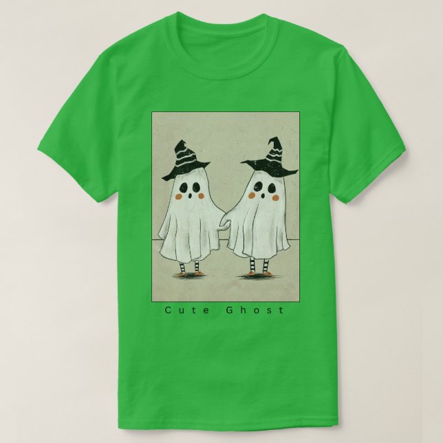 Camiseta Fantasma Bonita do Halloween (Frente do Design)