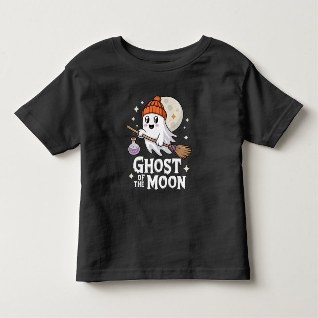 Camiseta Fantasma Bonita do Halloween da Lua (Frente)