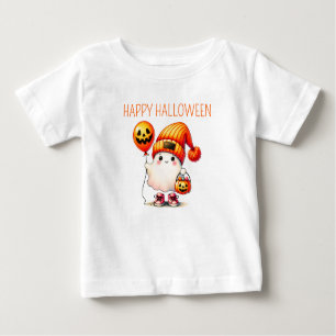 Camiseta Fantasma Bonita e Miúdos Pumpkins Felizes Dia das 