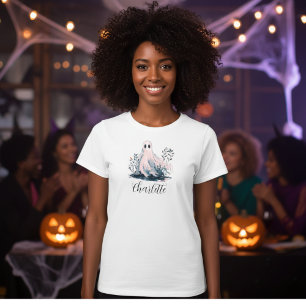 Camiseta Fantasma Bonita em Nome de Bushes Halloween