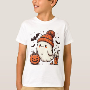 Camiseta Fantasma Bonita no Halloween de Pumpkin