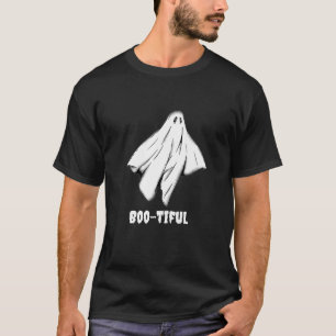 Camiseta Fantasma Bonita   Teto, preto e branco, de beleza