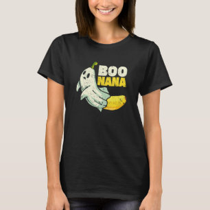 Camiseta Fantasma Bonito Banana Festa de Halloween Assustad